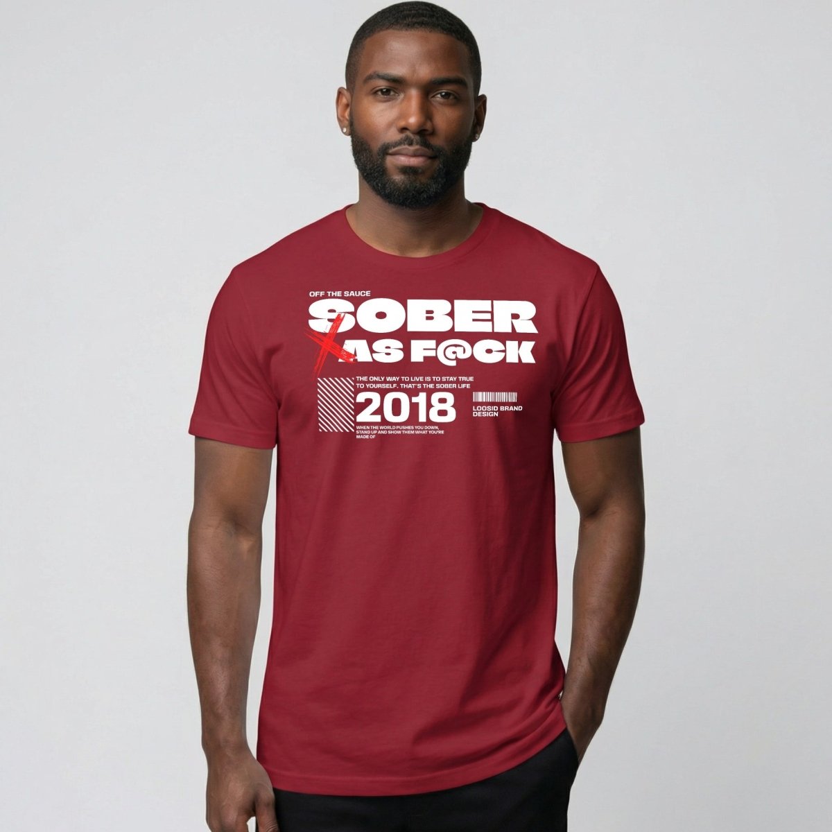 Sober As F*ck Sober T Shirt side view (view 26)