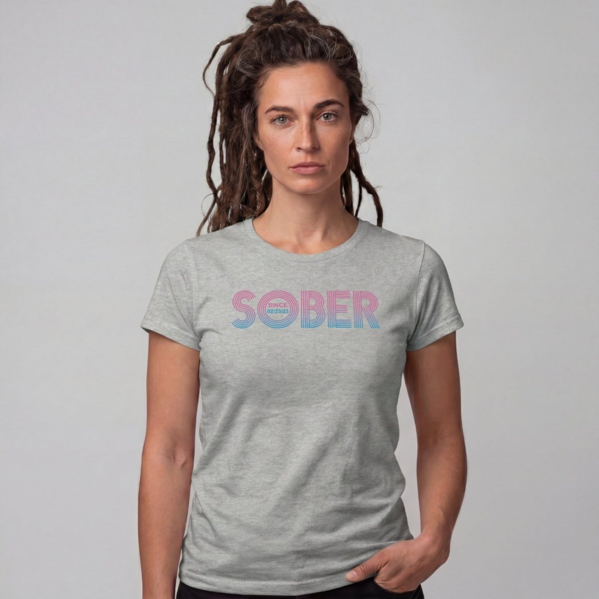 Sober T Shirt | Women's Retro Sober Since Tee