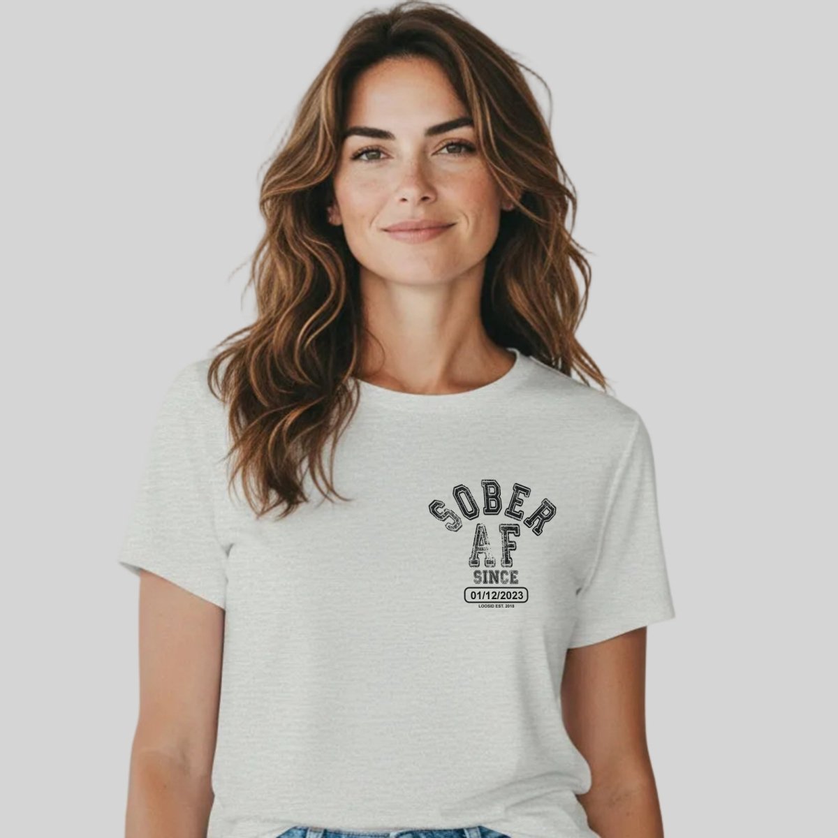 Sober AF Sober T Shirt featuring the design (view 11)