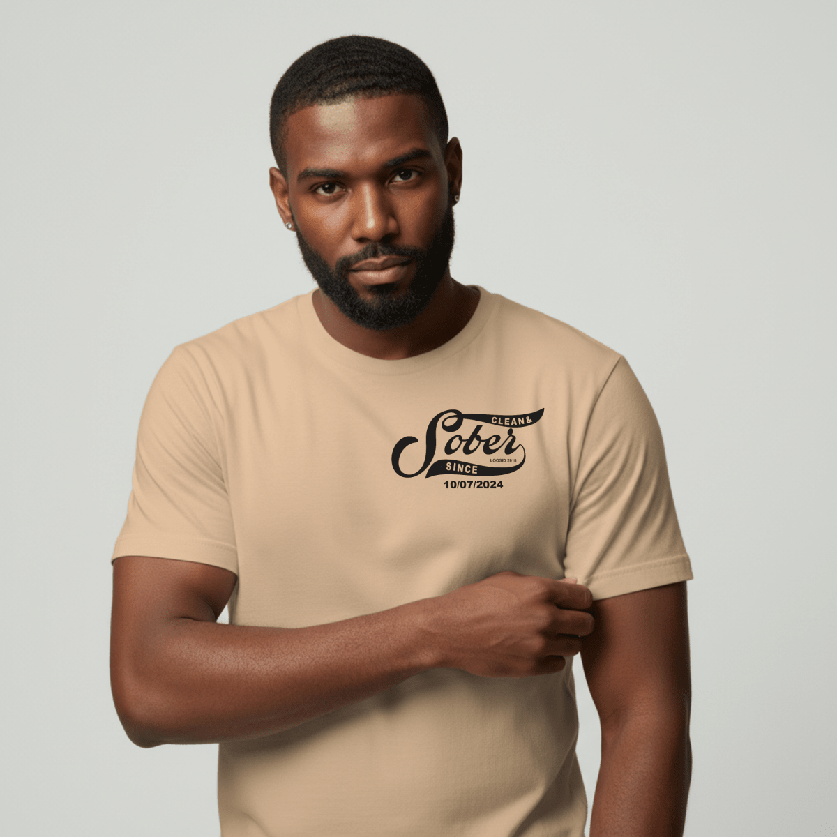 Sober Since Sober T Shirt side view (view 16)