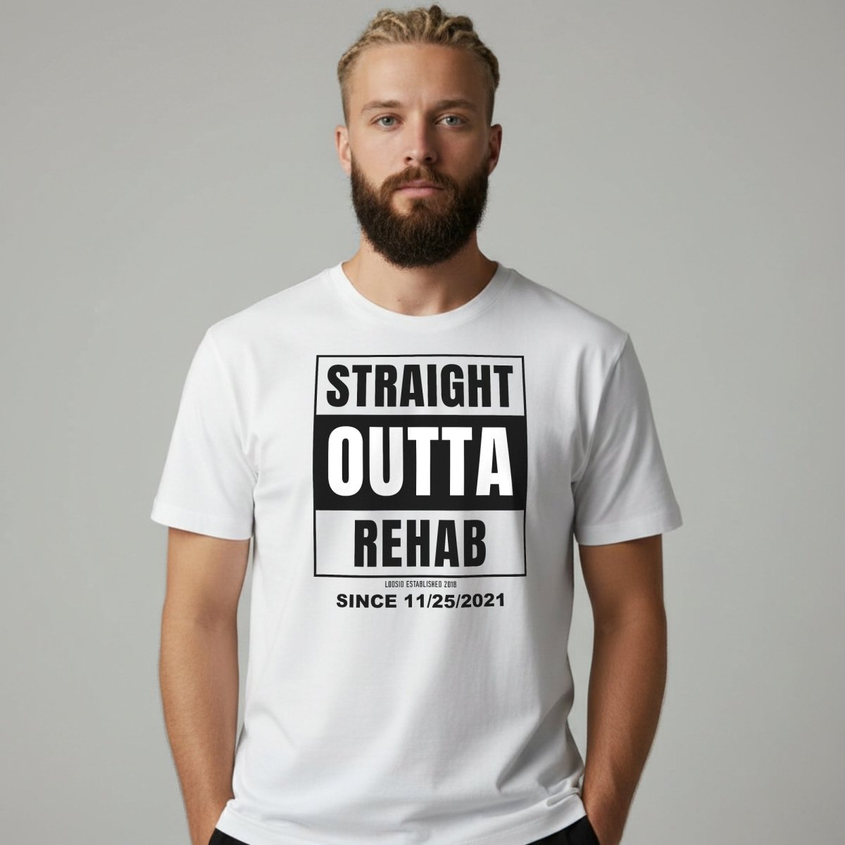 Straight Outta Rehab Sober T Shirt product photo (view 10)