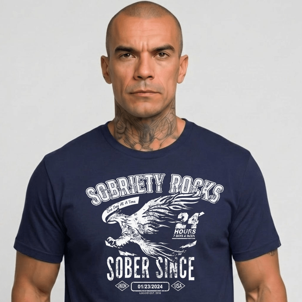 Sober Since Sober T Shirt close-up view (view 12)