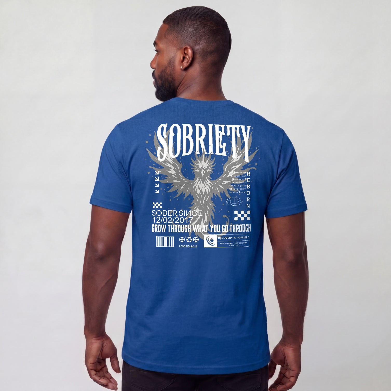 Phoenix Reborn Recovery Limited-Edition T-Shirt with Sobriety Date