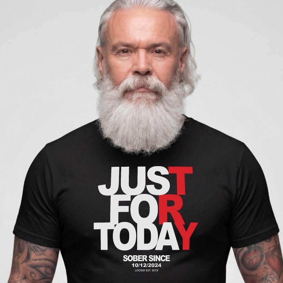 Sober T Shirt | Men's Just Try For Today Tee