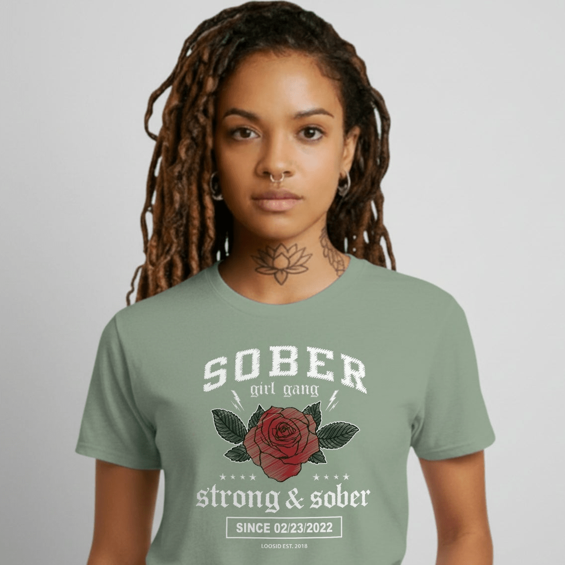 SOBER Girl Gang Strong & Sober Sober T Shirt packaging detail (view 28)
