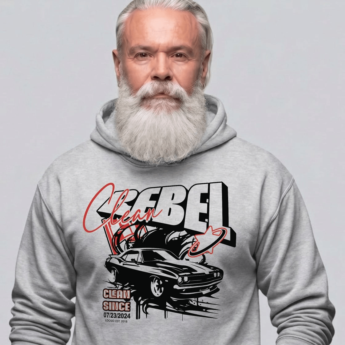 Clean Rebel Custom Recovery Date Recovery Hoodie fit detail (view 9)