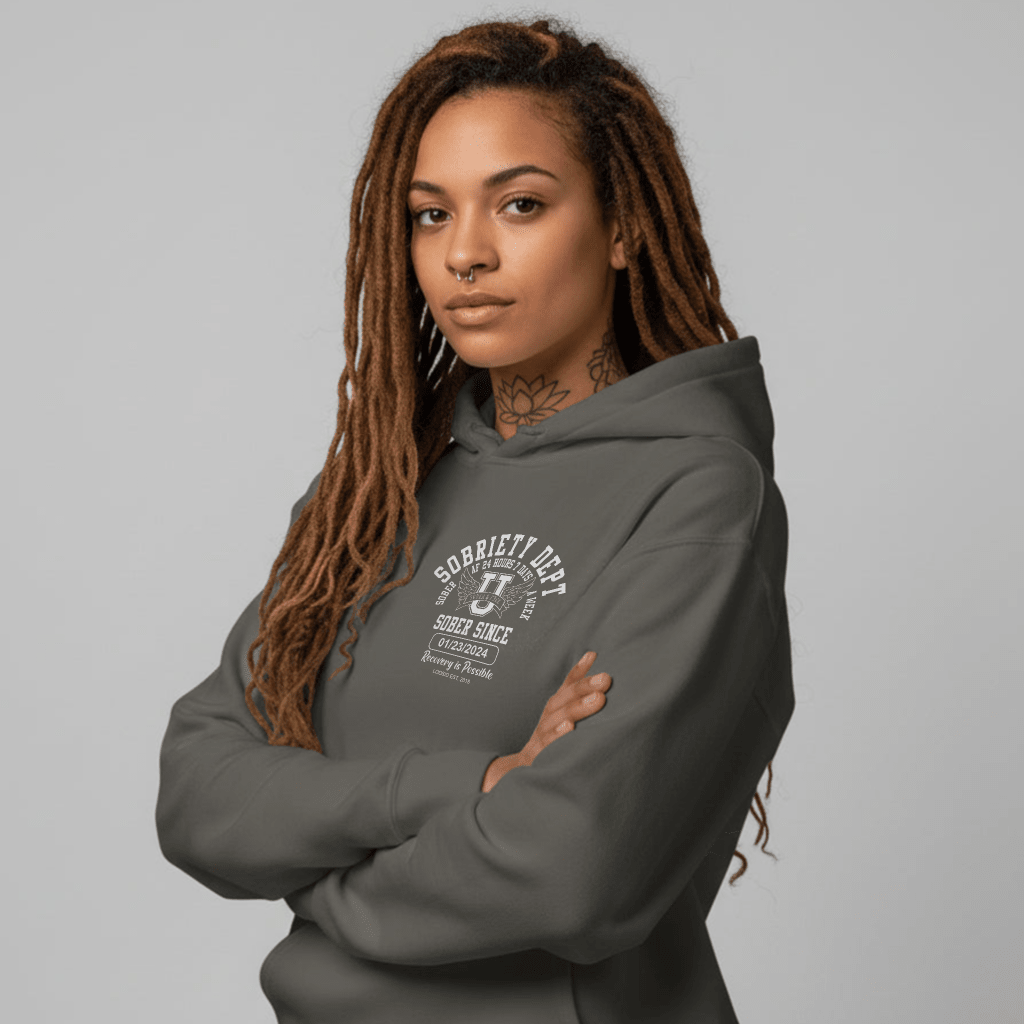 Sobriety Dept Sober AF Recovery Hoodie product photo (view 20)
