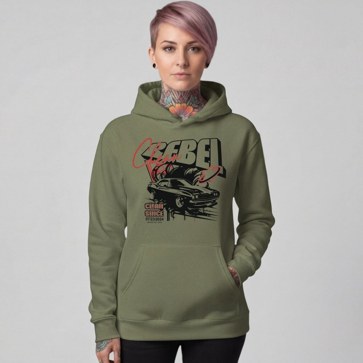 Clean Rebel Custom Recovery Date Recovery Hoodie fit detail (view 19)