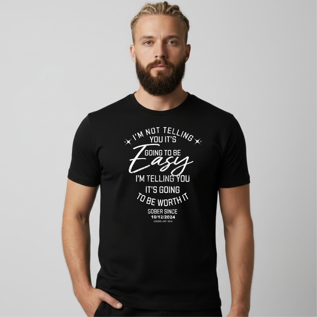 I'm Not Telling Sober T Shirt side view (view 6)