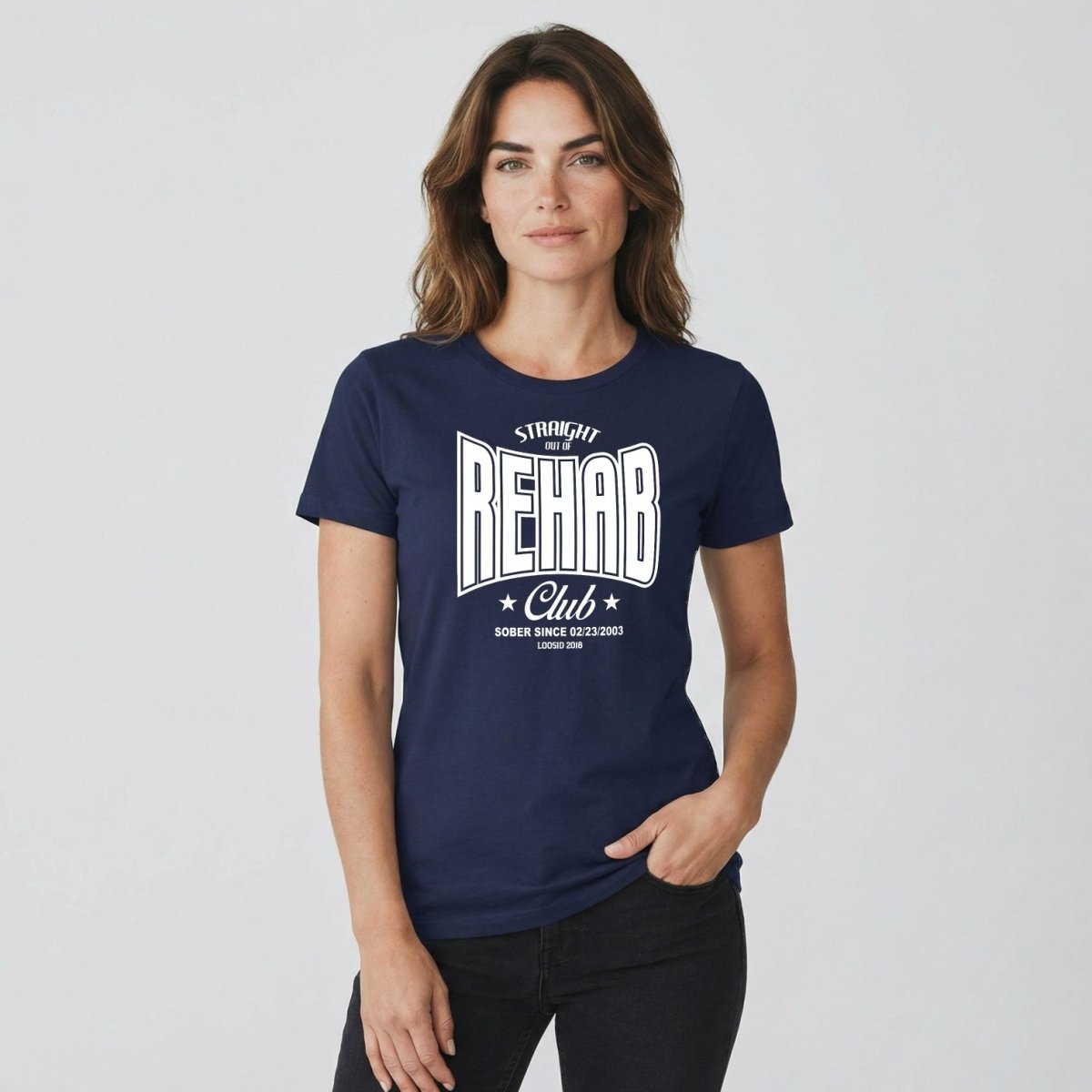 Rehab Sober T Shirt side view (view 6)