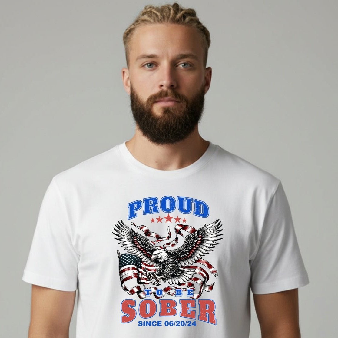 Sober T Shirt | Men's Proud To Be Sober Tee