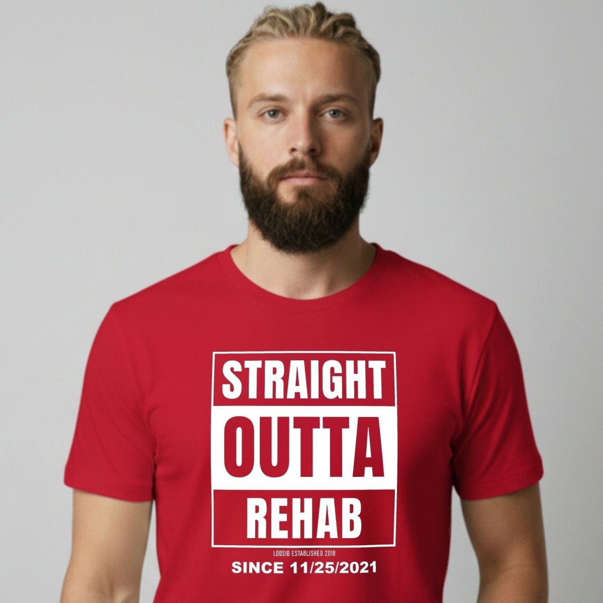 Straight Outta Rehab Sober T Shirt lifestyle view (view 15)