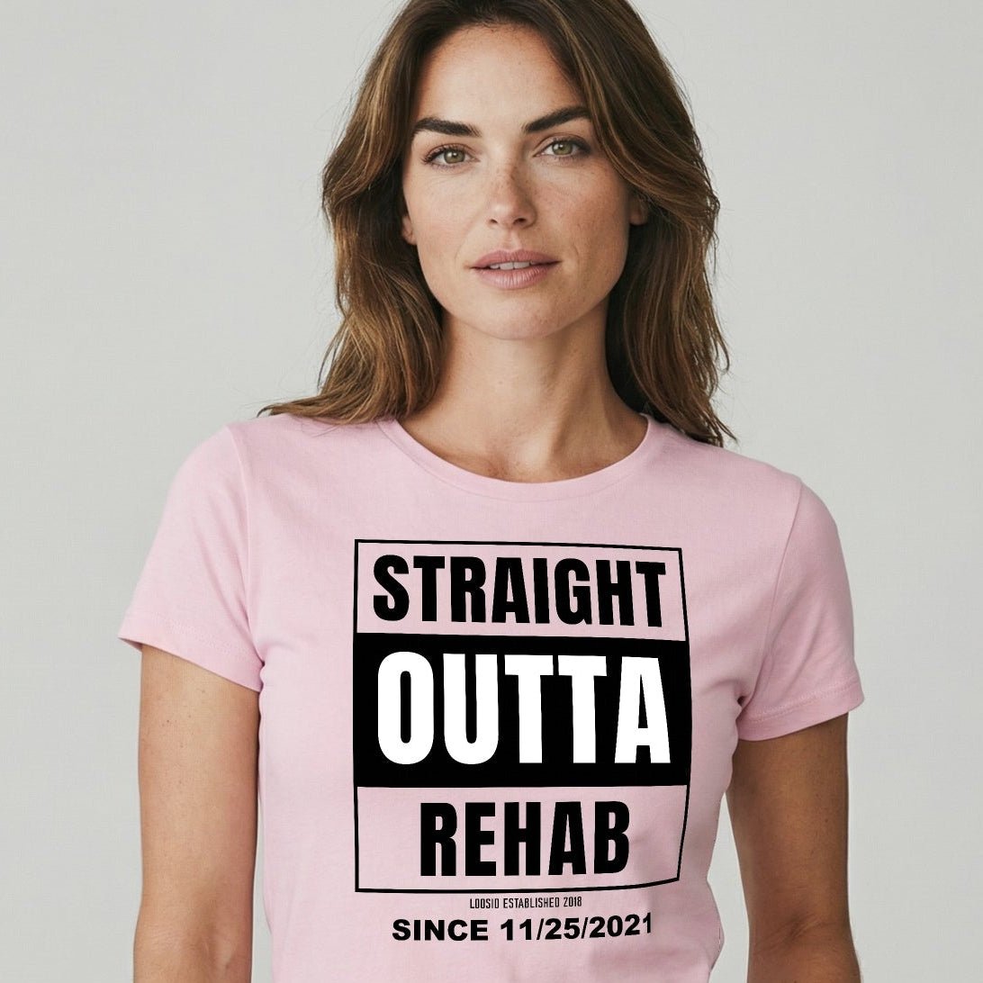 Straight Outta Rehab Sober T Shirt packaging detail (view 18)