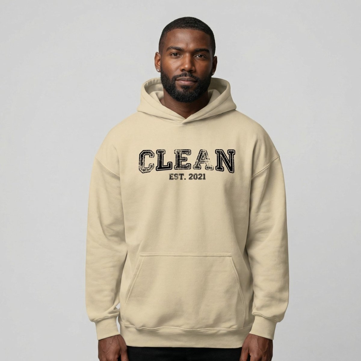 Clean Est. Hoodie w Personalized Recovery Year Recovery Hoodie packaging detail (view 28)