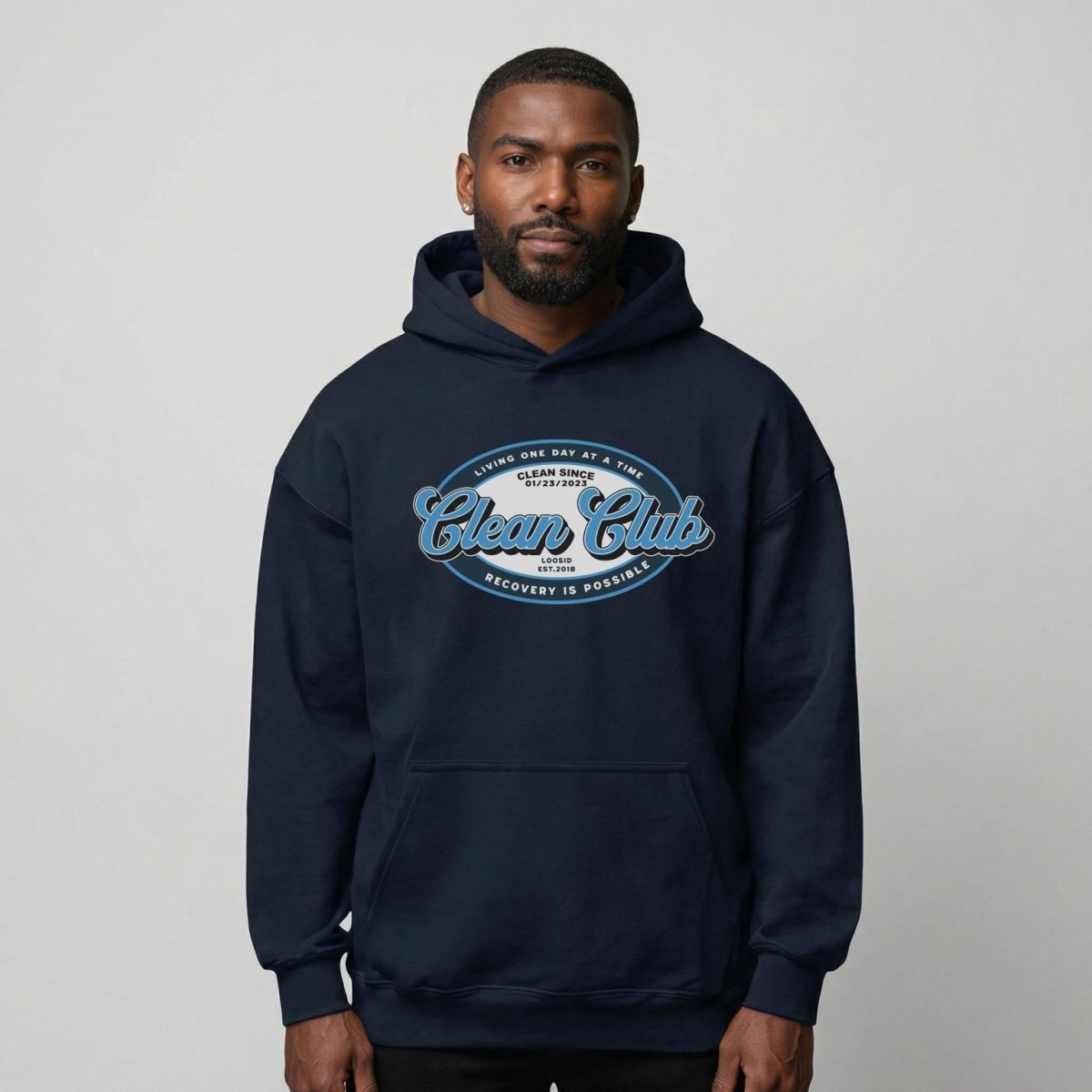 Clean Club Badge Recovery Hoodie fit detail (view 19)