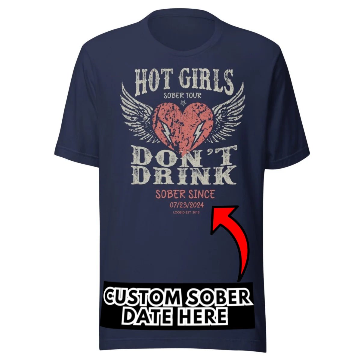 Hot Girls Sober T Shirt back view (view 7)