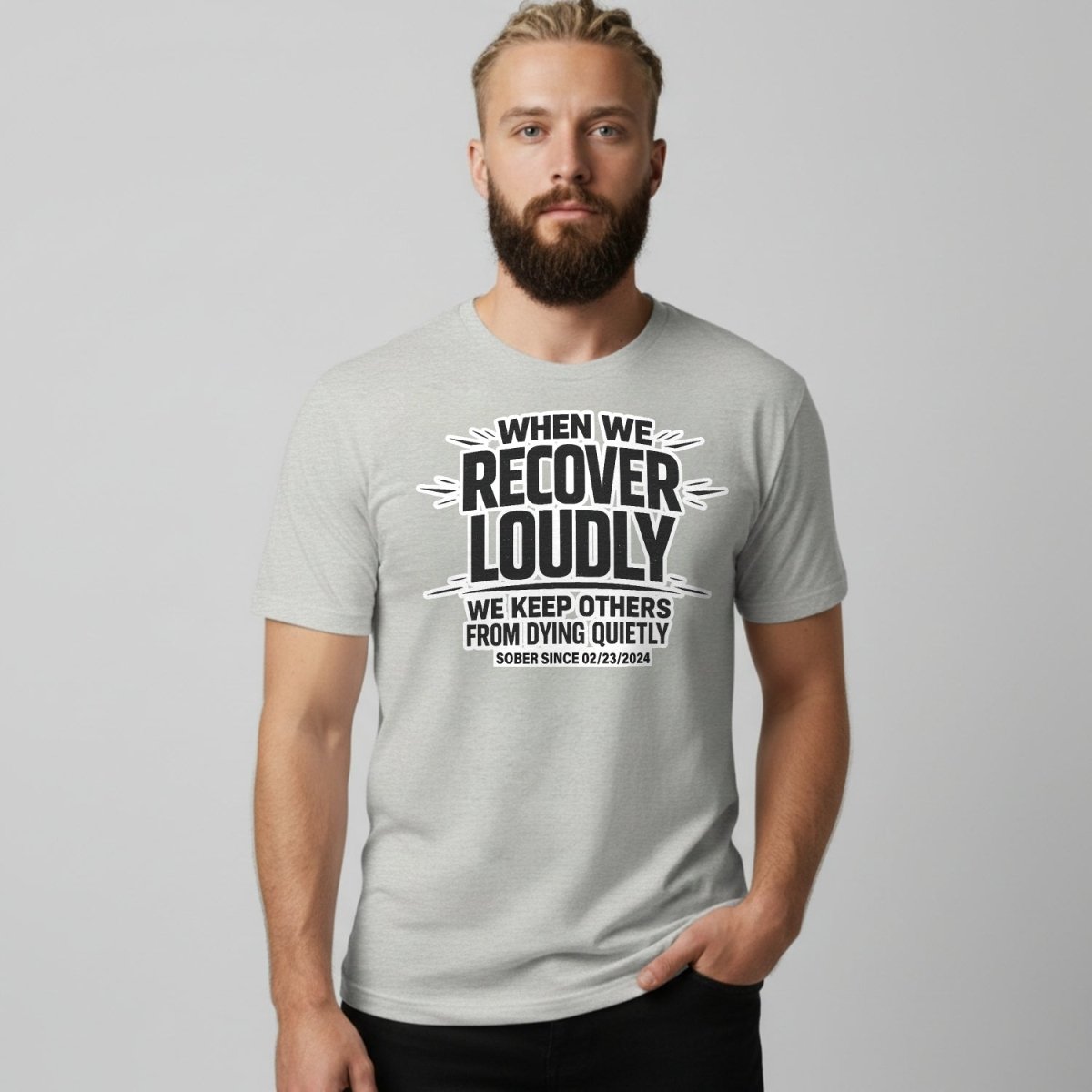 Recover Loudly Sober T Shirt side view (view 16)