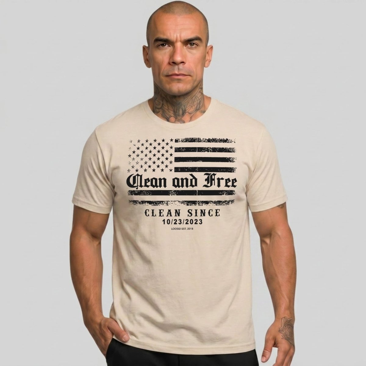 Clean and Free Sober T Shirt fit detail (view 19)