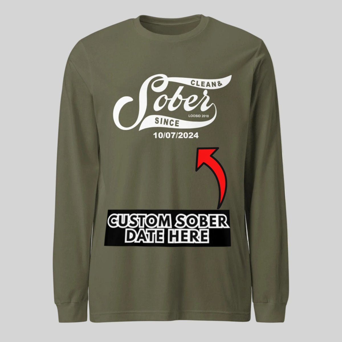 Long Sleeve Sober Sober T Shirt lifestyle view (view 15)