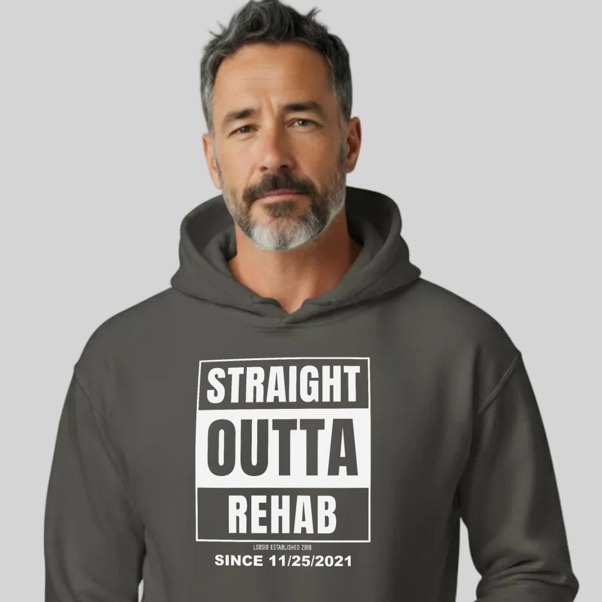 Straight Outta Rehab Recovery Hoodie featuring the design (view 11)