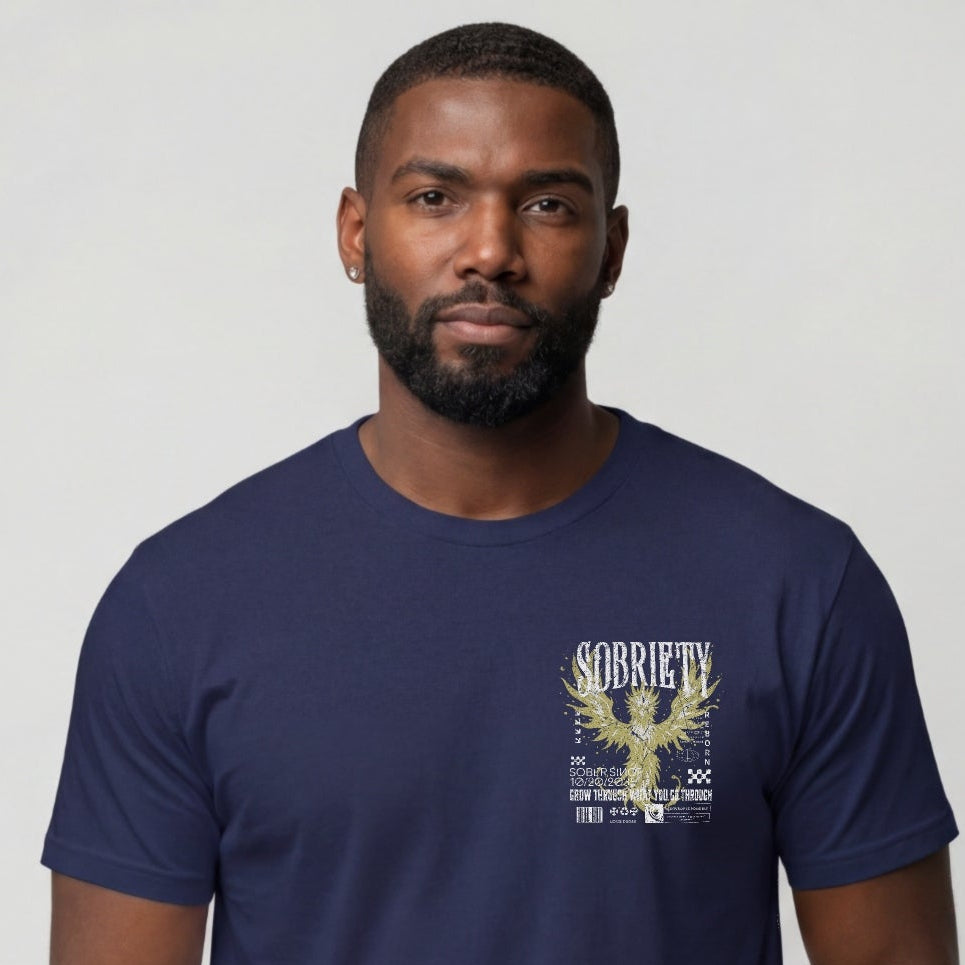 Phoenix Reborn Recovery Limited-Edition T-Shirt with Sobriety Date