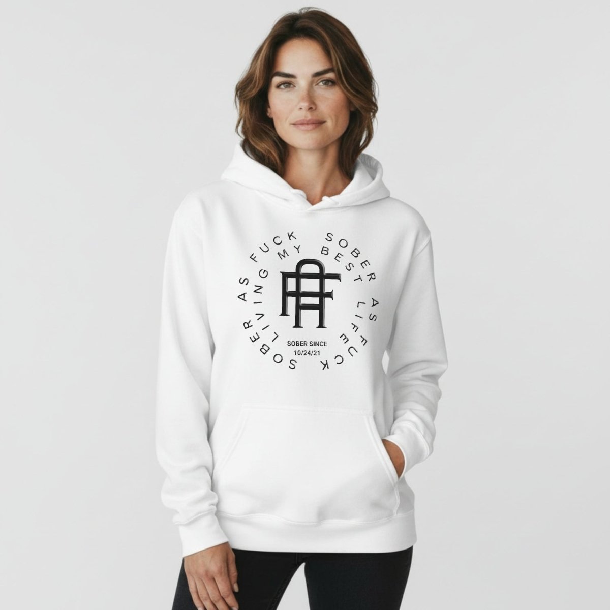 Living My Best Life Recovery Hoodie flat lay styled image (view 13)