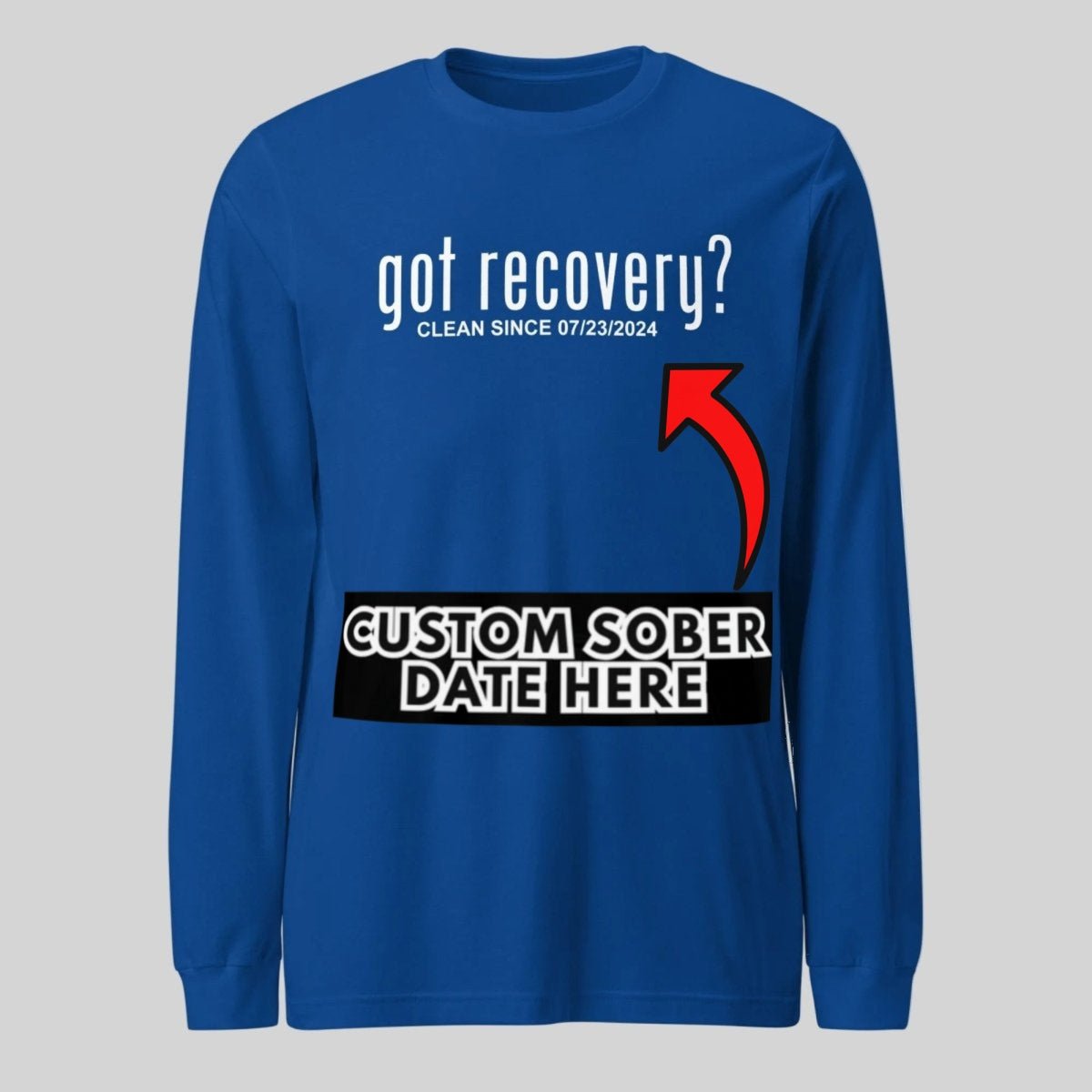 Long Sleeve Clean Sober T Shirt product photo (view 20)