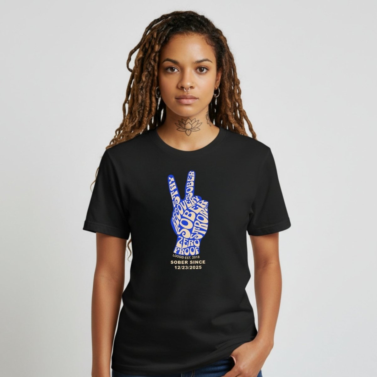 Peace & Sober Sober T Shirt lifestyle view (view 5)