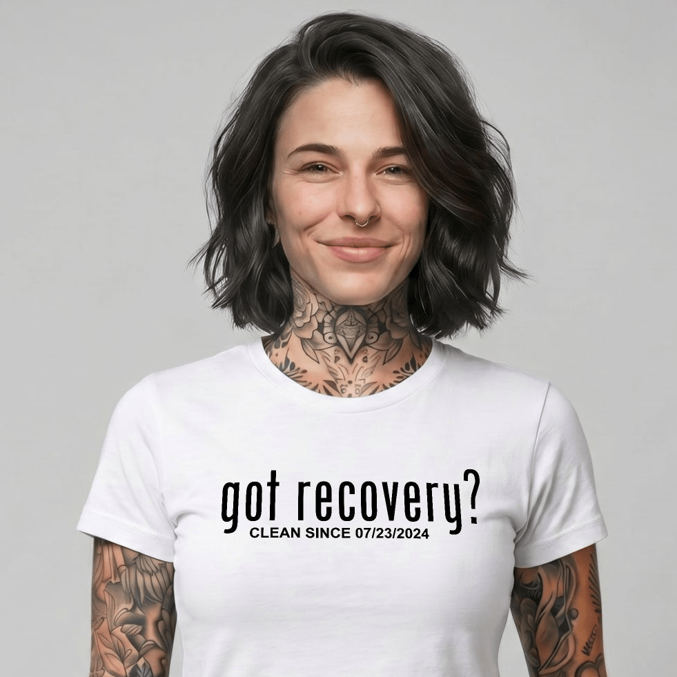 Got Recovery Sober T Shirt featuring the design (view 21)