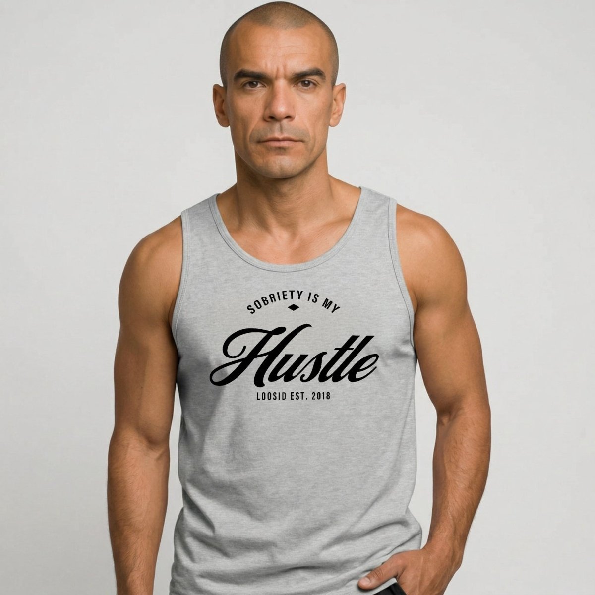 Sobriety is My Hustle Sober Tank Top side view (view 16)
