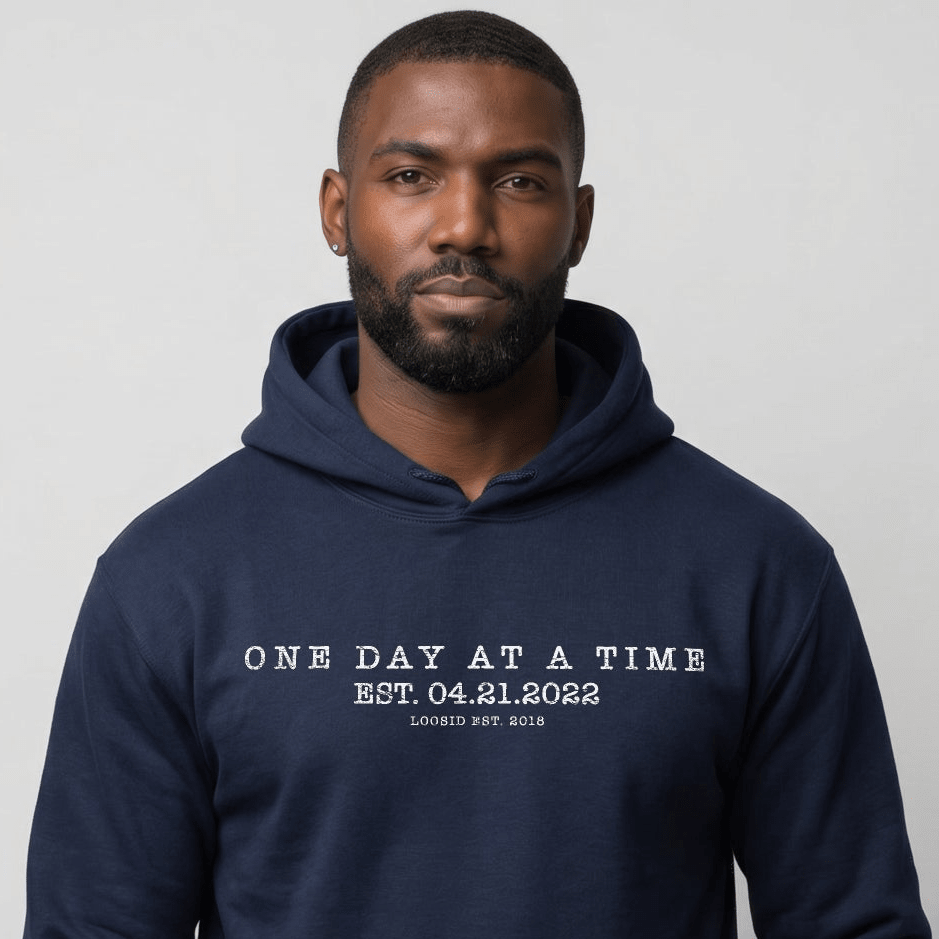 One Day At a Time Recovery Hoodie packaging detail (view 18)