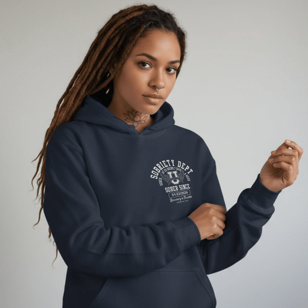 Sobriety Dept Sober AF Recovery Hoodie product photo (view 10)