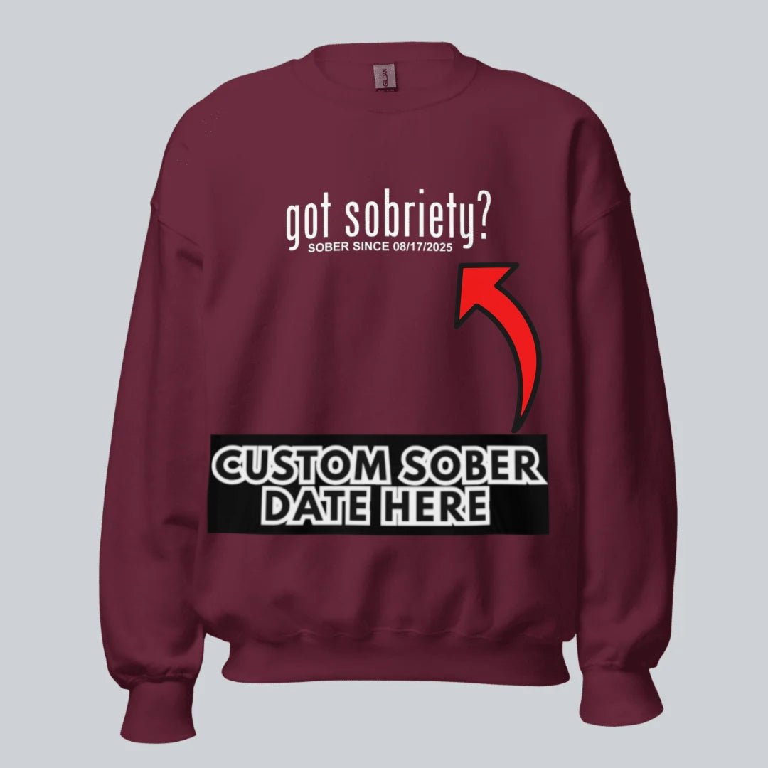 Got Sobriety Recovery Hoodie flat lay styled image (view 13)