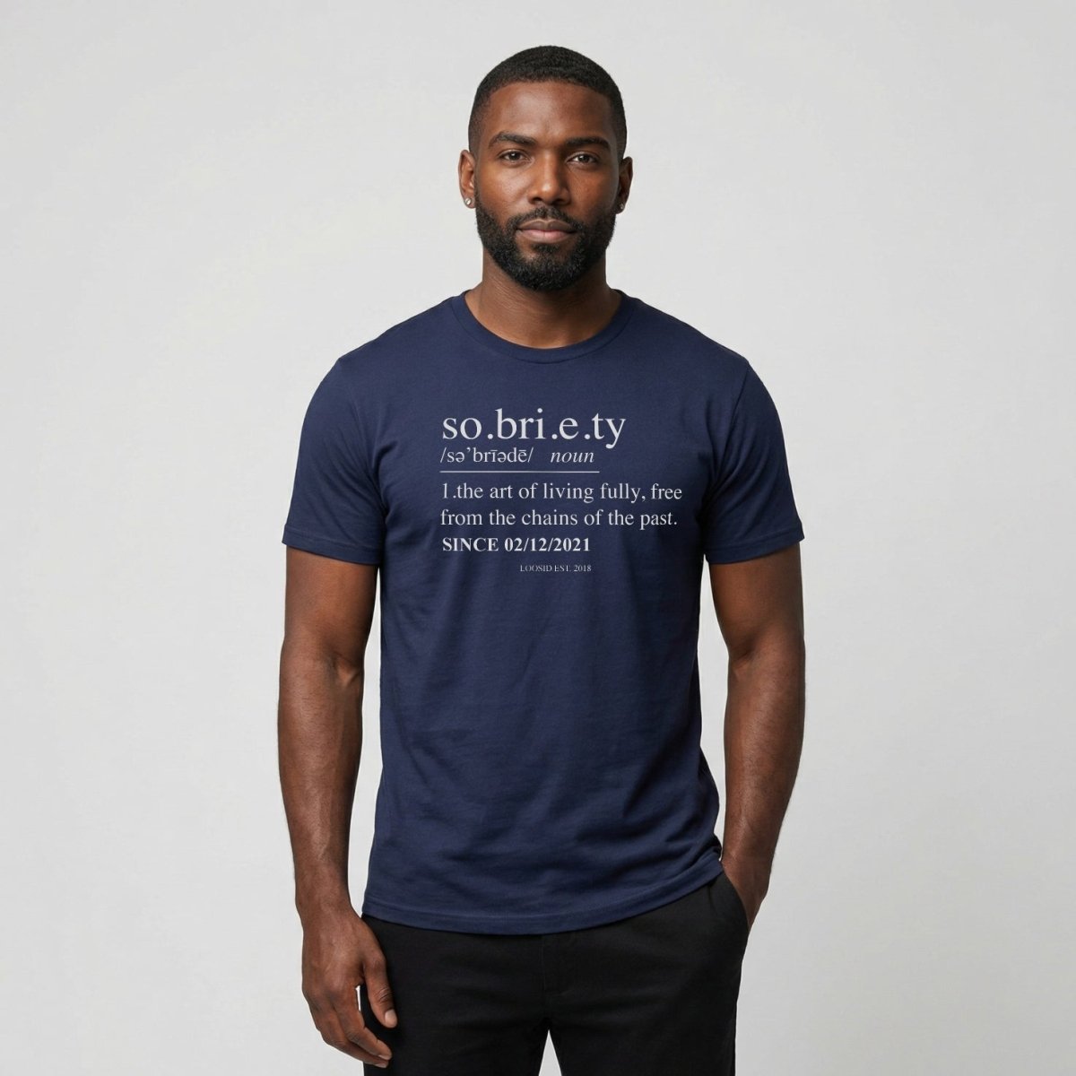Sober T Shirt | Sobriety Definition Men's Graphic Tee for Recovery