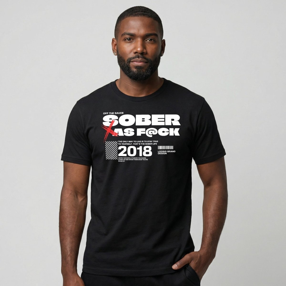 Sober As F*ck Sober T Shirt graphic detail (view 14)
