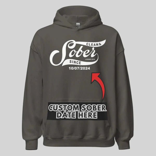 Sober Since Recovery Hoodie side view (view 26)