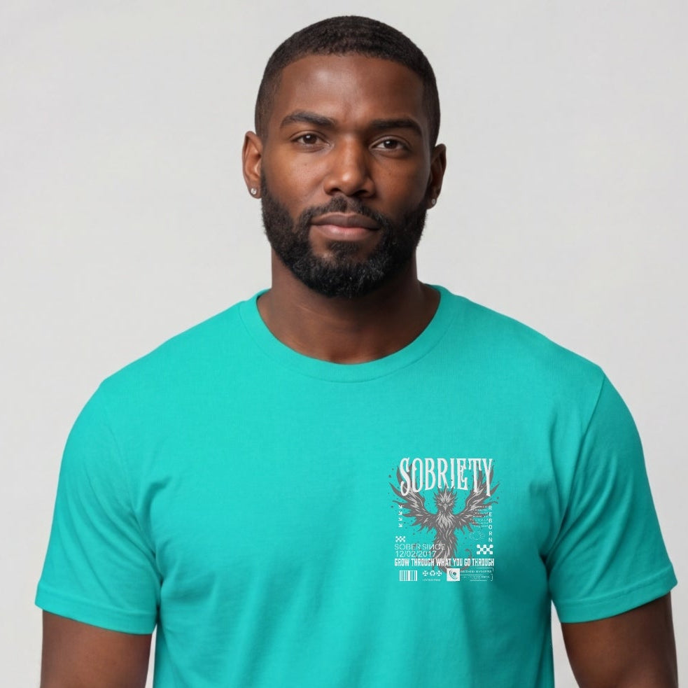 Phoenix Reborn Recovery Limited-Edition T-Shirt with Sobriety Date