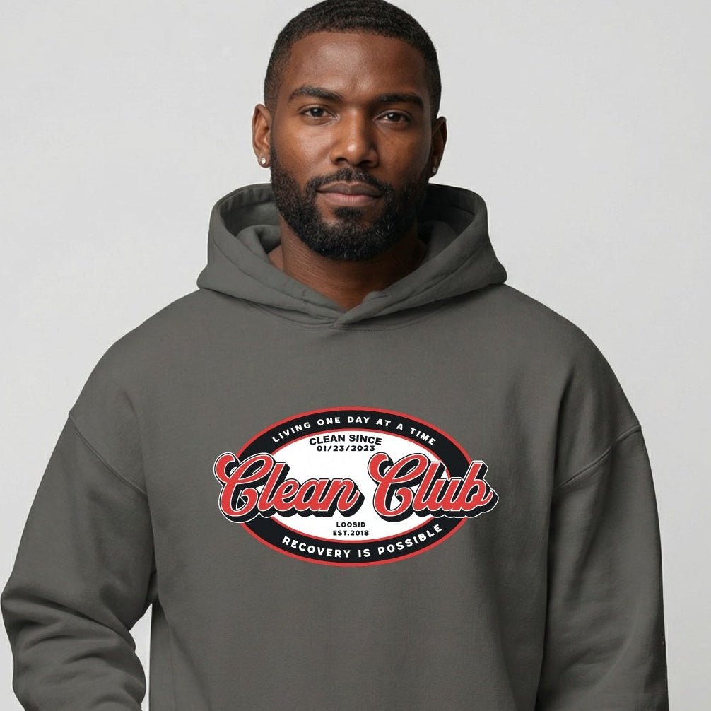 Clean Club Badge Recovery Hoodie side view (view 6)