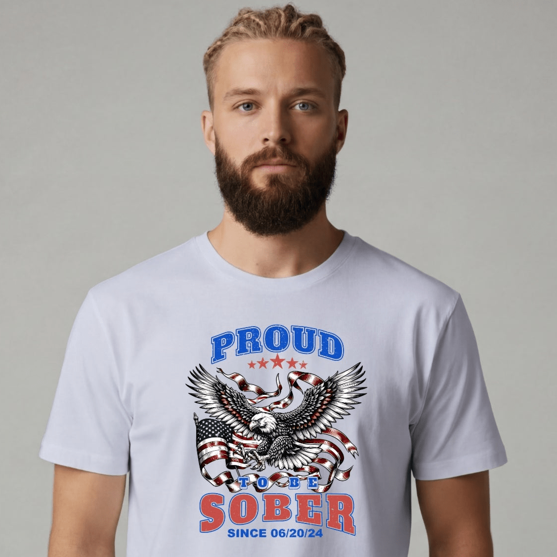 Sober T Shirt | Men's Proud To Be Sober Tee