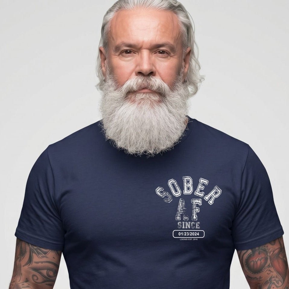 Sober AF Sober T Shirt back view (view 7)