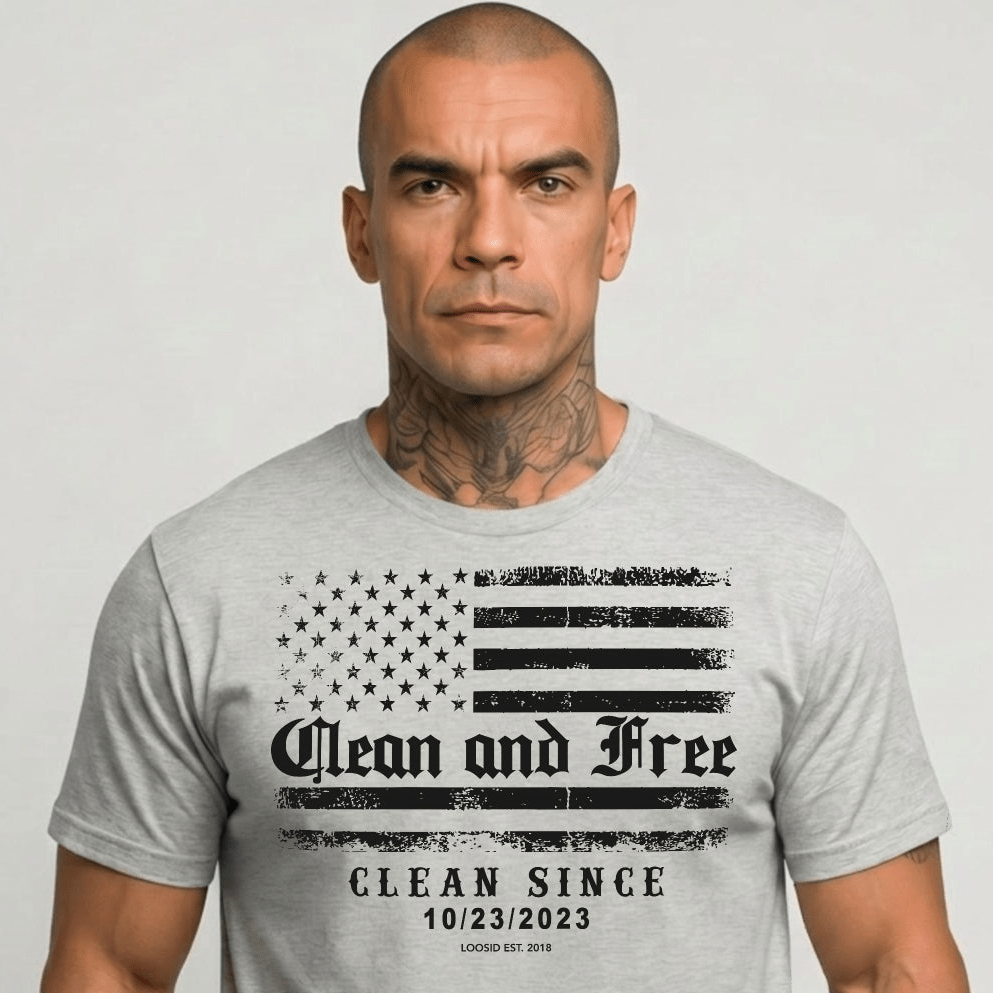 Clean and Free Sober T Shirt lifestyle view (view 15)