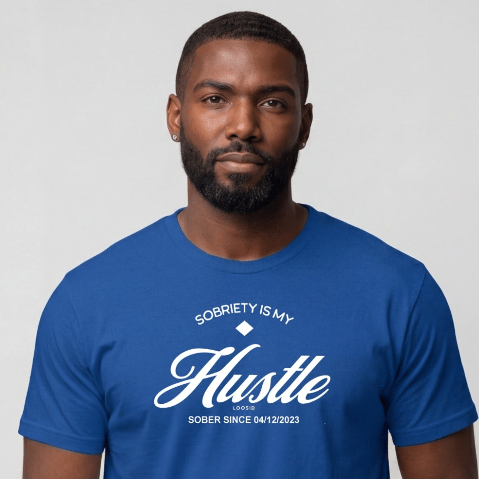 Sober T Shirt | Men's Sobriety is My Hustle Tee