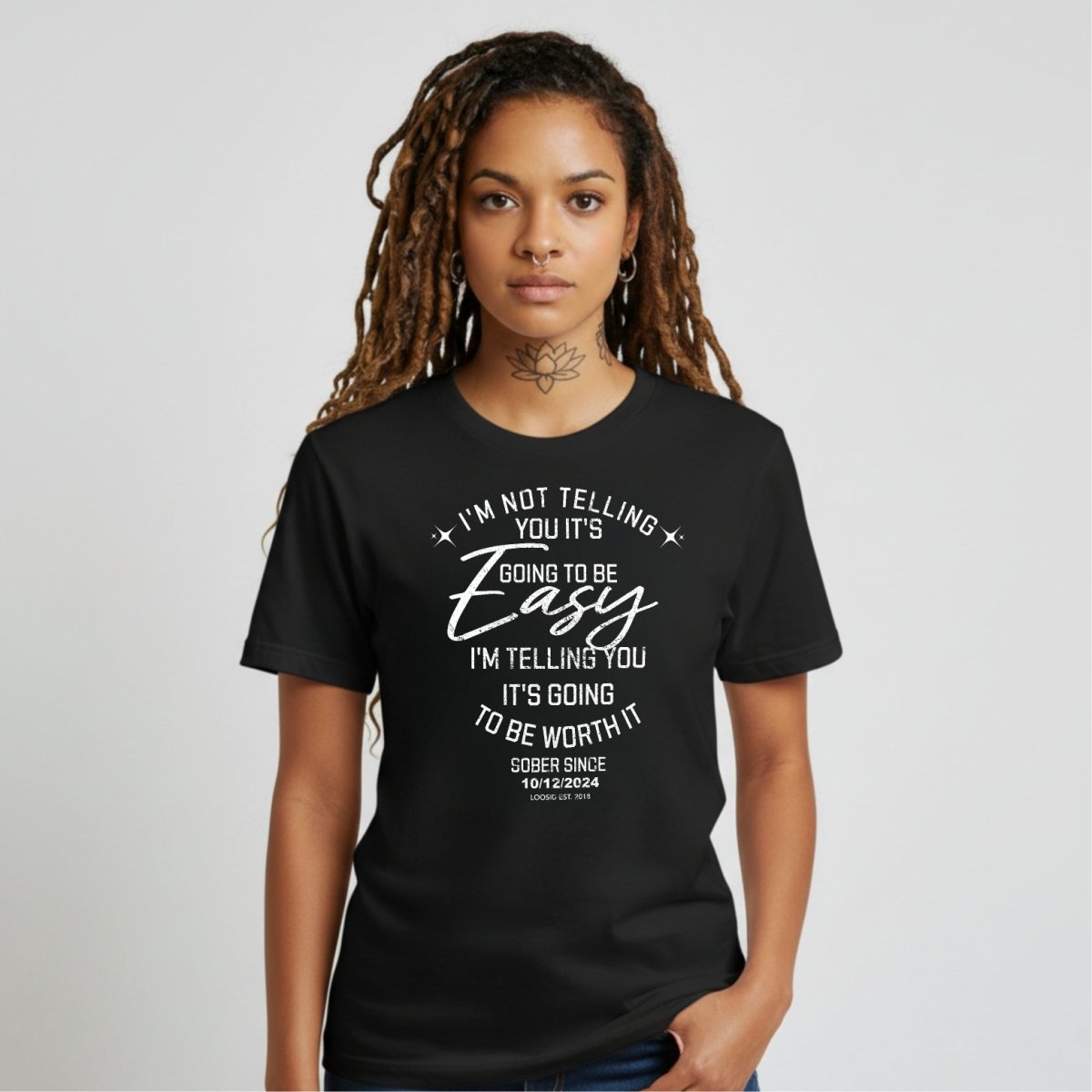 I'm Not Telling Sober T Shirt back view (view 7)
