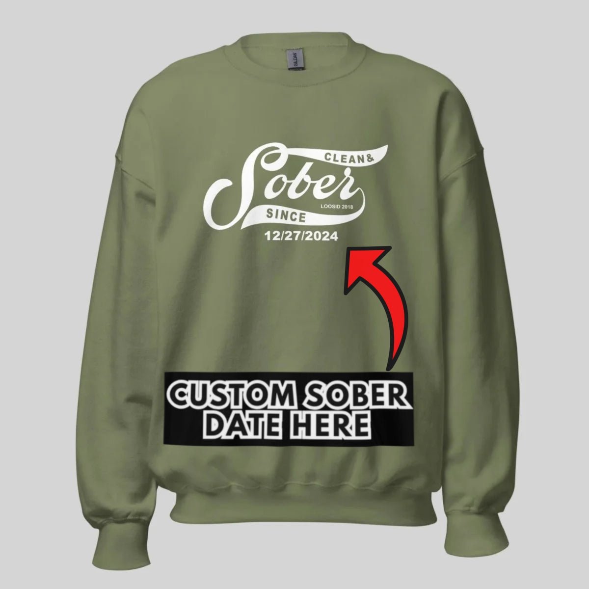 Sober Since Recovery Hoodie lifestyle view (view 15)