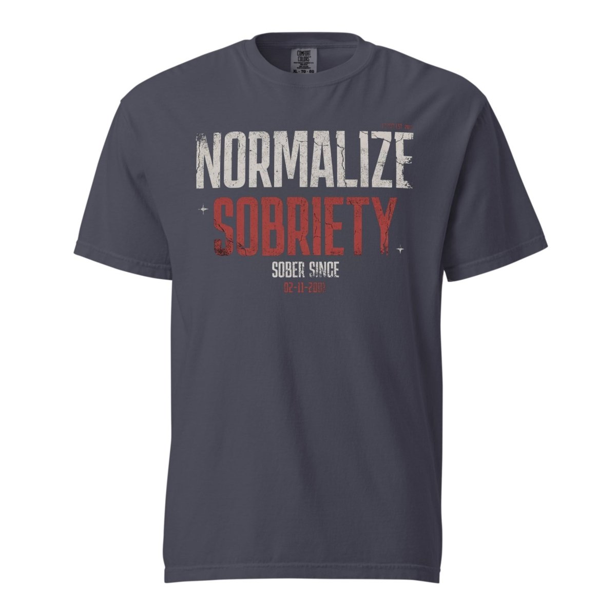 Washed Normalize Sobriety Unisex garment dyed Sober T Shirt lifestyle view (view 5)