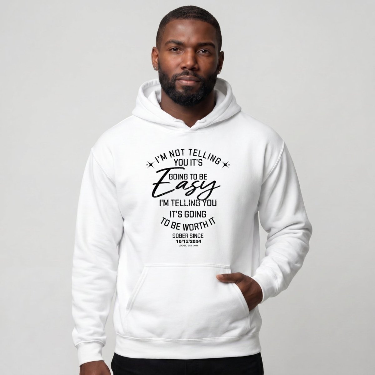Recovery Hoodie | Men's I'm Not Telling You It's Easy Hoodie