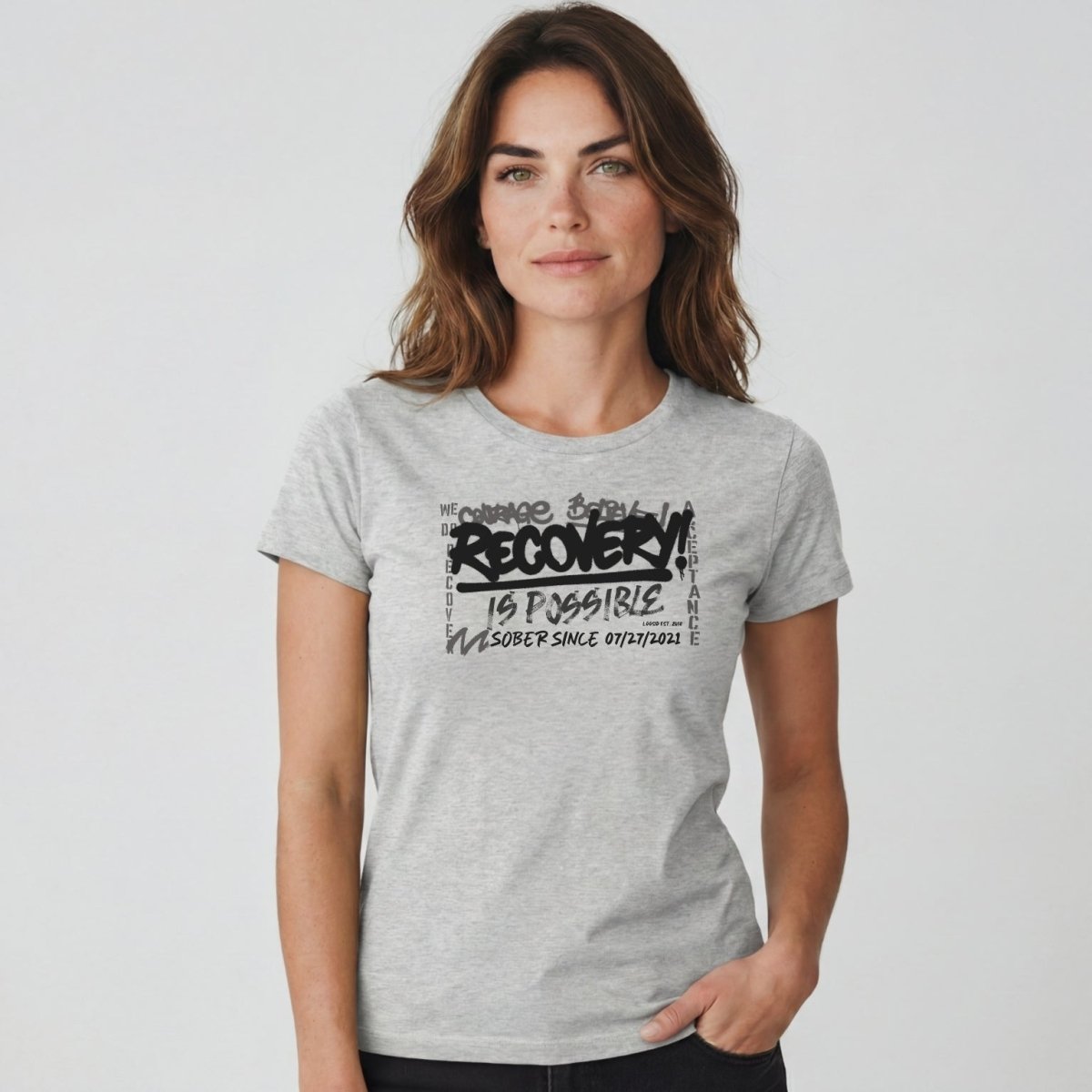 Sober T Shirt | Women's Recovery Is Possible Tee