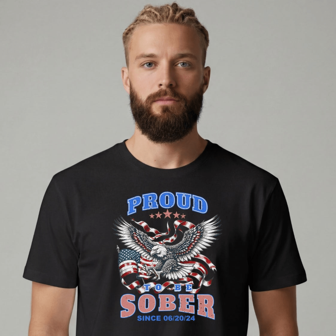 Sober T Shirt | Men's Proud To Be Sober Tee