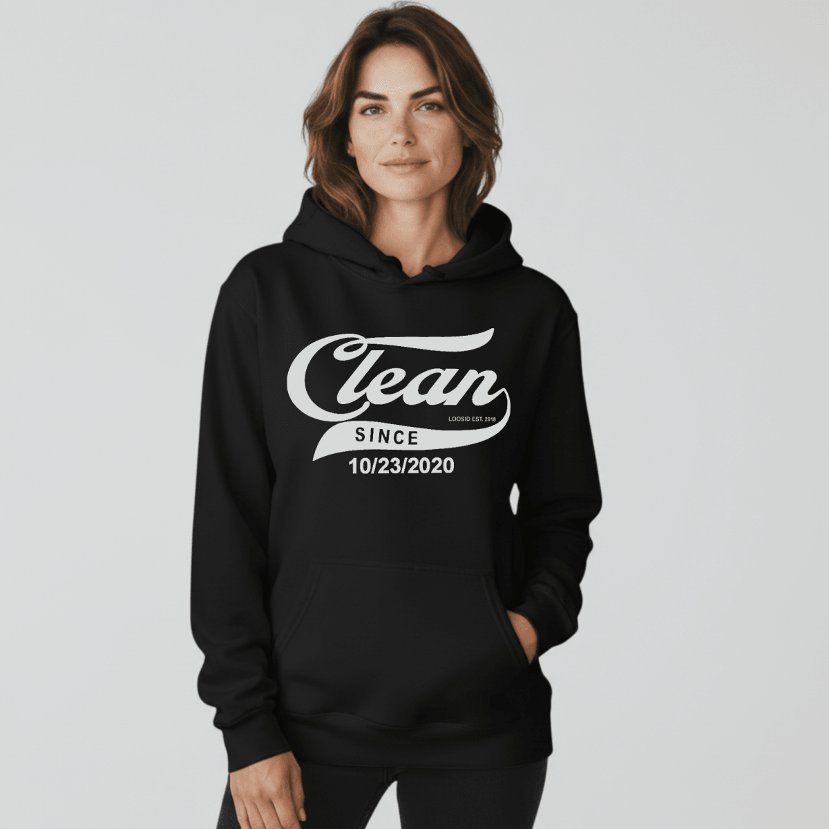 Clean Since Recovery Hoodie graphic detail (view 4)