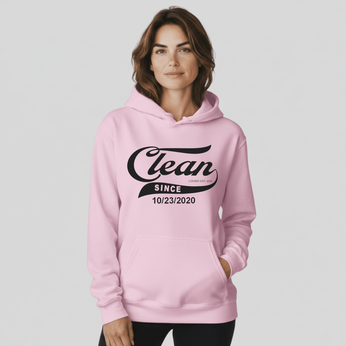 Clean Since Recovery Hoodie side view (view 36)